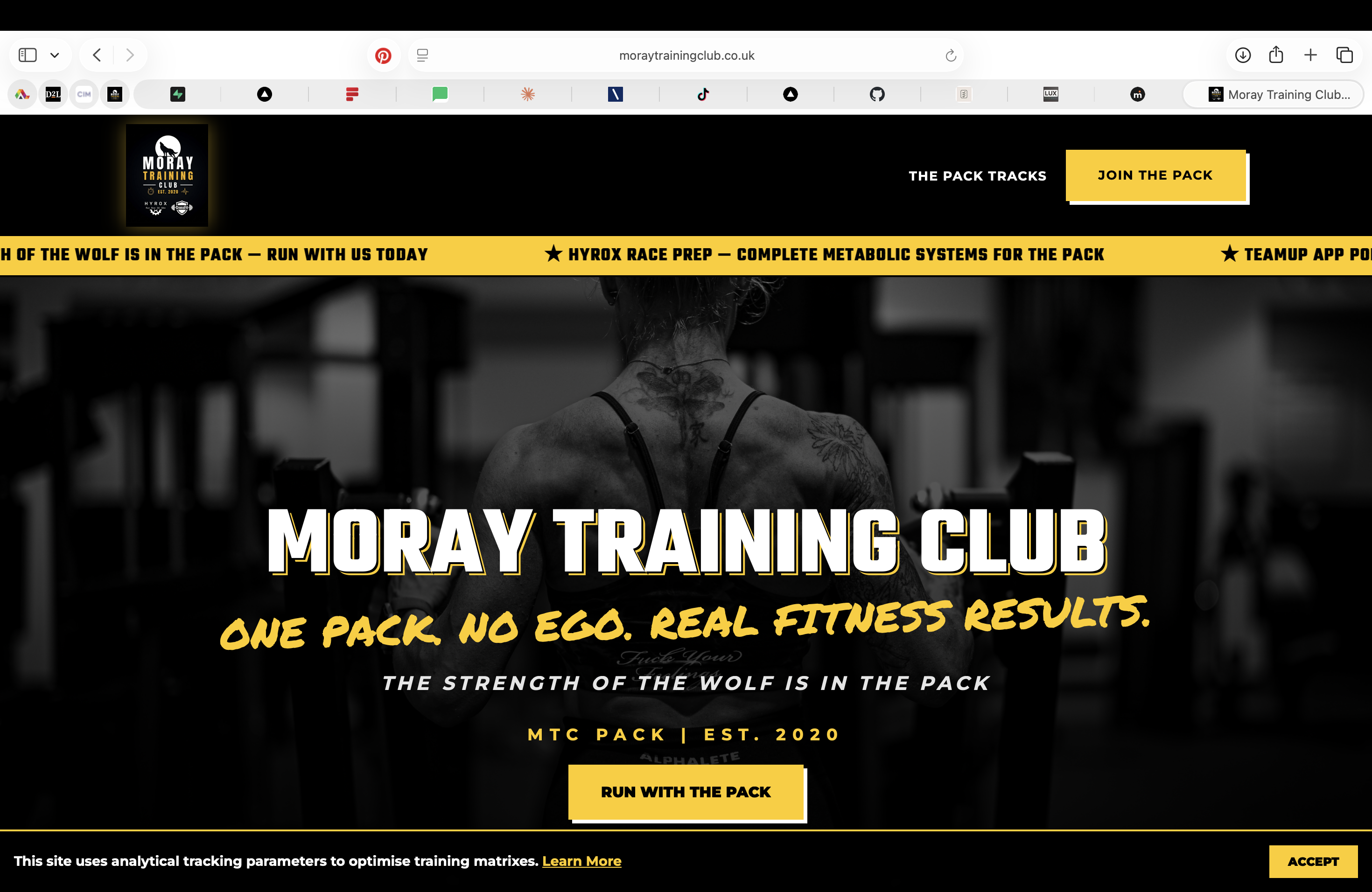 Moray Training Club website designed by The Organised Types